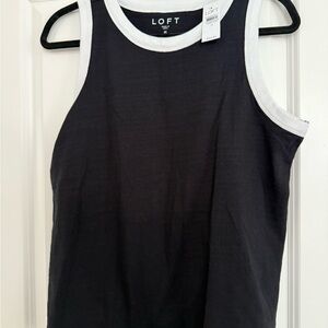 LOFT Black and White Tank Top